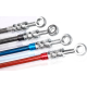 High Performance Stainless Steel Braided Brake Hose, Red, 0.25 Inch OD, 0.13 Inch ID, Up To 3000.00 PSI