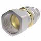 Steel Reusable 1 Wire Braid Teflon Fitting, 3/4-16 Female JIC 37 deg Flare Swivel, -08 Hose, Straight