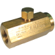 Brass Inline Hydraulic Check Valve, Female 1/4-18 NPT Ports,  PSI Cracking Pressure, Up to 3.00 GPM & 2000.00 PSI