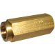 Brass Inline Hydraulic Check Valve, Female 1/4-18 NPT Ports,  PSI Cracking Pressure, Up to 6.00 GPM & 2000.00 PSI