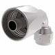 Steel Reusable 1 Wire Braid Reduced Bore Fitting, 5/8-18 Female JIC 37 deg Flare Swivel, -06 Hose, Short 90 deg Elbow