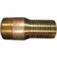 Brass Medium Shank Combination Nipple, 1.50 Inch Hose ID To 1-1/2 Inch Male NPT