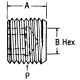 Steel Adapter, 1-11-1/2 Male NPT Countersunk Hex Plug