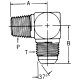 Steel Adapter, 1-1/4-11-1/2 Male NPT To 1-1/16-12 Male JIC 37 deg Flare, 90 deg Elbow