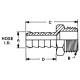 Brass Short Shank Type Fitting, 0.38 Inch Hose ID to 3/4-11-1/2 Male Garden Hose (NPSH), Straight