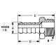 Brass Short Shank Type Fitting, 0.50 Inch Hose ID to 3/4-11-1/2 Male Garden Hose (NPSH), Straight
