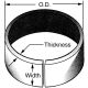 Nylon Wear Ring, 3.00 Inch OD, 1/8 Inch Thick, 3/4 Inch Width