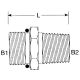 Steel Adapter, 9/16-18 Male SAE O-Ring Boss (Straight Thread O-Ring) To 1/4-18 Male NPT, Straight