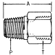 Steel Adapter, 3/8-18 Male NPT To 7/16-20 Female SAE O-Ring Boss (Straight Thread O-Ring), Straight