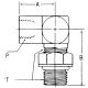 Steel Adapter, 1/4-18 Female NPT To 9/16-18 Male SAE O-Ring Boss (Straight Thread O-Ring), 90 deg Elbow