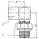 Steel Adapter, 1/2-14 Female NPT To 7/8-14 Male SAE O-Ring Boss (Straight Thread O-Ring), 90 deg Elbow