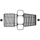 Steel Adapter, 1/4-19 Male BSPP (British Parallel) To  Male BSPT (British Tapered), Straight
