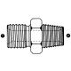 Steel Adapter, 1/2-14 Male BSPP (British Parallel) To 1/2-14 Male NPT, Straight