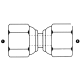 Steel Adapter, 1/2-14 Female BSPP (British Parallel) Swivel To 1/2-14 Female BSPP (British Parallel) Swivel, Straight