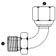 Steel Adapter, 1/4-19 Male BSPP (British Parallel) To 1/4-19 Female BSPP (British Parallel), 90 deg Bent Tube Elbow