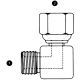 Steel Adapter, 1/2-14 Male BSPP (British Parallel) To 3/4-16 Female JIC 37 deg Flare Swivel, 90 deg Elbow