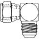 Brass Adapter, 0.38 Inch Female SAE 45 deg Flare To 0.38 Inch Male SAE 45 deg Flare, 90 deg Elbow