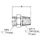Steel Adapter, 13/16-16 Male SAE O-Ring Face Seal To 3/4-14 Male NPT, Straight