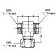 Steel Adapter, 9/16-18 Male SAE O-Ring Face Seal Run To 9/16-18 Female SAE O-Ring Face Seal Branch, Tee