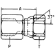 Steel Adapter, 1/4-18 Female NPT To 9/16-18 Female JIC 37 deg Flare Swivel, Straight