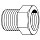Brass Adapter, 7/16-24 Male 42 deg Inverted Flare To 3/16 Female 42 deg Inverted Flare, Bushing