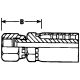 Steel Crimp 390A/790A Swage Fitting, 7/16-20 Female JIC 37 deg Flare Swivel, -04 Hose, Straight