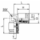 Brass Push Tube Fitting, 0.16 Inch Tube OD Union Elbow