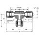 Stainless Steel Duolok Tube Fitting, 0.25 Inch Tube OD Union Tee