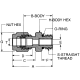 Stainless Steel Duolok Tube Fitting, 0.38 Inch Tube OD To 7/8-14 Male SAE O-Ring Boss (Straight Thread O-Ring), Straight