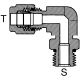 Stainless Steel Duolok Tube Fitting, 0.38 Inch Tube OD To 3/4-16 Male SAE O-Ring Boss (Straight Thread O-Ring), 90 deg Elbow
