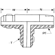 Stainless Steel Adapter, 3/4-14 Male NPT Run To 1-1/16-12 Male JIC 37 deg Flare Run & Branch, Tee
