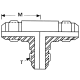 Stainless Steel Adapter, 7/16-20 Male JIC 37 deg Flare Tee