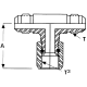 Stainless Steel Adapter, 3/4-16 Male JIC 37 deg Flare Run To 3/4-16 Female JIC 37 deg Flare Swivel Branch, Tee