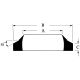 BT Style Urethane Wiper Ring, 2.00 Inch Rod Diameter, 2.38 Inch Wiper OD, 3/16 Inch Base Thickness