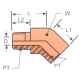 Stainless Steel Adapter, 1/4-18 Male NPT To 1/4-18 Female NPT, 45 deg Elbow