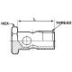 Single Metric Banjo Bolt, M 14 x 1.5 mm Metric Thread,  mm Long