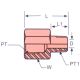 Stainless Steel Adapter, 3/8-18 Male NPT To 1/2-14 Female NPT, Bushing