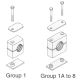 Standard Series Pipe & Tubing Polypropylene Support Clamp, Single Weld Plate, Hex Head Bolts With Cover Plate, 38 mm mm Size