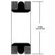 Piston T-Seal, 1.50 Inch Bore,  O-Ring Groove