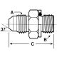 Steel Adapter, 7/8-14 Male JIC 37 deg Flare To 5/8-14 Male BSPP (British Parallel), Straight