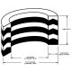 Vee Packing Set, 3.00 Inch OD, 2.50 Inch ID, 0.81 Inch Height
