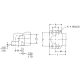 Steel 4-Bolt Flange Adapter, 1.50 Inch Code 61 Flange, O-Ring Half To 1.50 Inch Female NPT, 90 deg Elbow