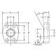 Steel 4-Bolt Flange Adapter, 1.00 Inch Code 61 Flange, Flat Face Half To 1.00 Inch Female NPT, Straight