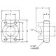 Steel SAE 4-Bolt Flange Adapter, 1.50 Inch Code 61 Flange, Flat Face Half To 1.50 Inch Pipe, Saddle Weld