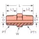 Steel Adapter, 1-11-1/2 Male NPT Run To 1-11-1/2 Female NPT Run & Branch, Tee