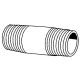 Schedule 40 Steel Pipe Nipple, 1/2-14 Male NPT, 5.00 Inch Long