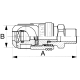 1000/400/500 Series MIL-C-4109 Industrial Interchange Air Swing Coupling, Female Half With Safety Vent, -04 Coupling, 3/8-18 Male NPT
