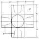 Steel Adapter, 3/4-14 Female NPT Cross
