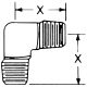 Brass Adapter, 1/8-27 Male NPT To  Male NPT, 90 deg Elbow