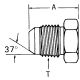 Steel Adapter, 1-3/16-12 Male JIC 37 deg Flare Hex Plug